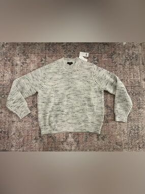 Vince Men's Crewneck Marled Knit Sweater - Gray, Size XL